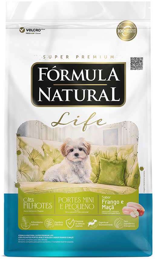 Ração Seca Fórmula Natural Life para Cães Filhotes Raças Mini e Pequena - 2,5Kg