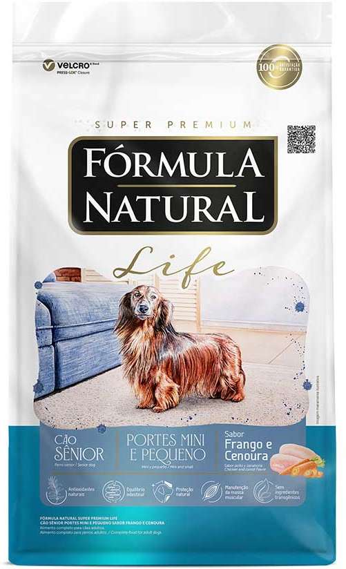 Ração Seca Fórmula Natural Life para Cães Sênior Raças Mini e Pequena - 15Kg