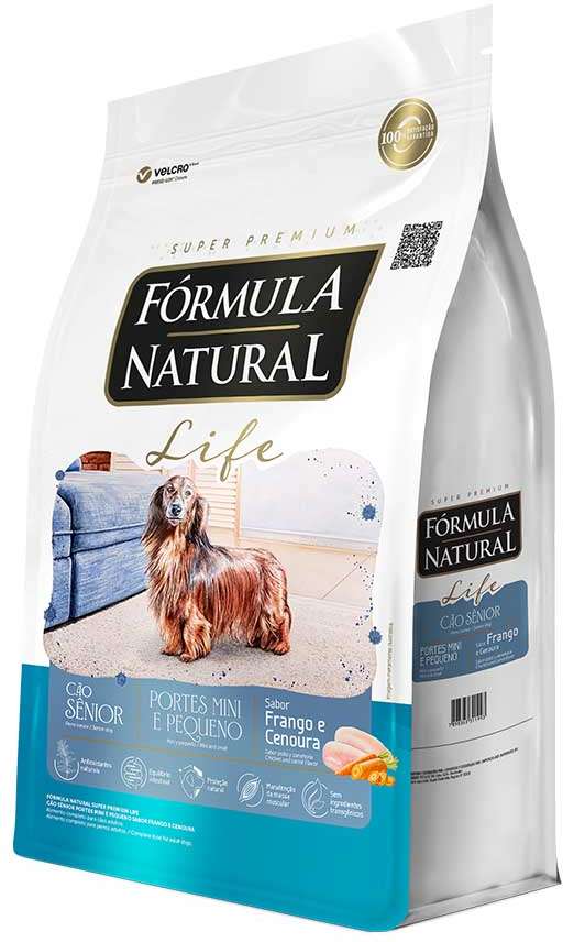 Ração Seca Fórmula Natural Life para Cães Sênior Raças Mini e Pequena - 15Kg