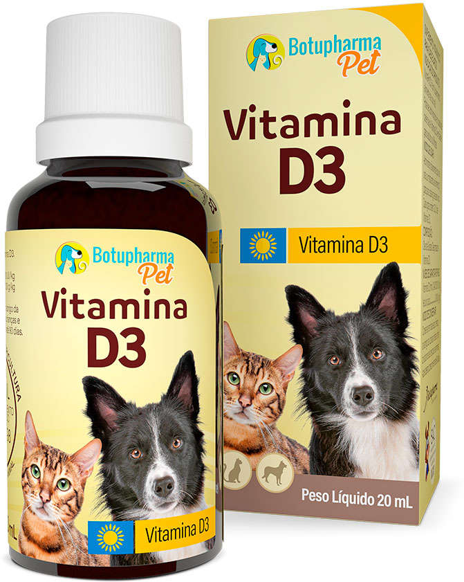 Suplemento Botupharma Pet Vitamina D3 para Cães e Gatos - 20 mL