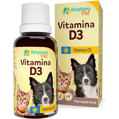 uplemento Botupharma Pet Vitamina D3 para Cães e Gatos