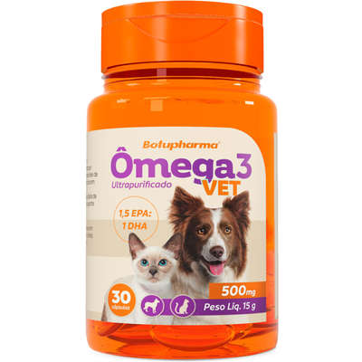 Suplemento Botupharma Pet Ômega 3 500 mg para Cães e Gatos