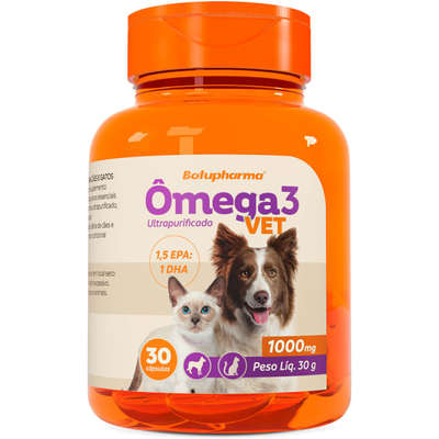Suplemento Botupharma Pet Ômega 3 1000 mg para Cães e Gatos