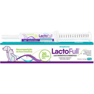 Suplemento Vitamínico Botupharma Pet Lacto Full Probiótico e Prebiótico para Cães e Gatos
