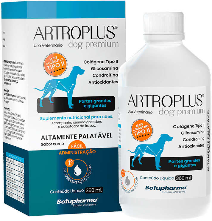 Suplemento Vitamínico Botupharma Artroplus para Cães de Porte Grande e Gigante - 360 mL