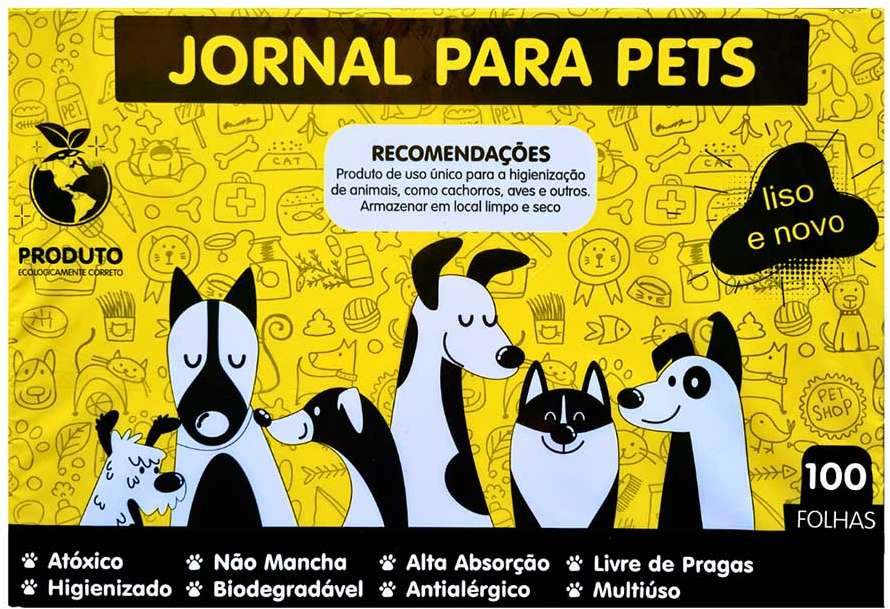 Jornal Higiênico Pet´s Paper Liso - 100 Folhas