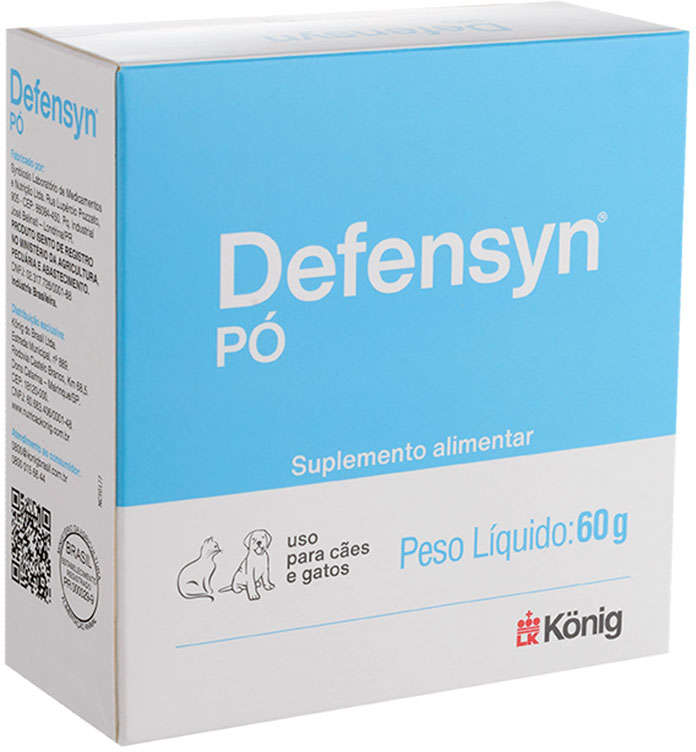 Suplemento Alimentar König Defensyn em Pó para Cães e Gatos - 60 g