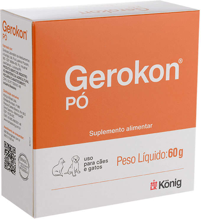 Suplemento Alimentar König Gerokon para Cães e Gatos - 60 g