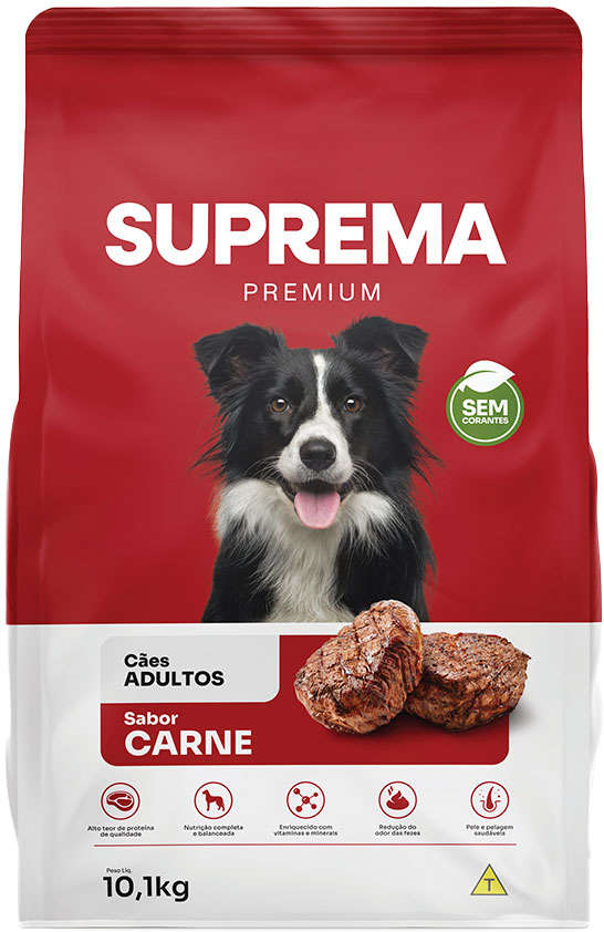 Ração Suprema Sabor Carne para Cães Adultos - 10,1Kg