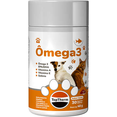 Suplemento Vitamínico Toptherm Ômega 3 para Cães e Gatos