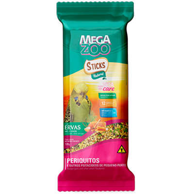 Sticks Natural Megazoo Sabor Ervas para Periquitos