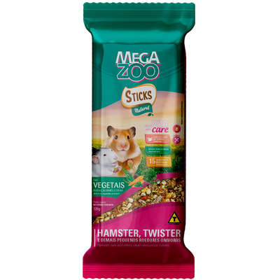 Sticks Natural Megazoo Sabor Vegetais para Hamster e Twister