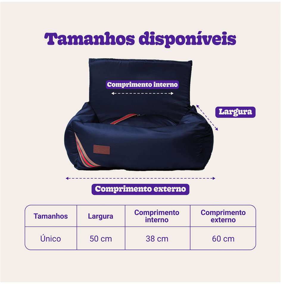 Cama Fábrica Pet Auto D Acqua Azul - Tam. Único