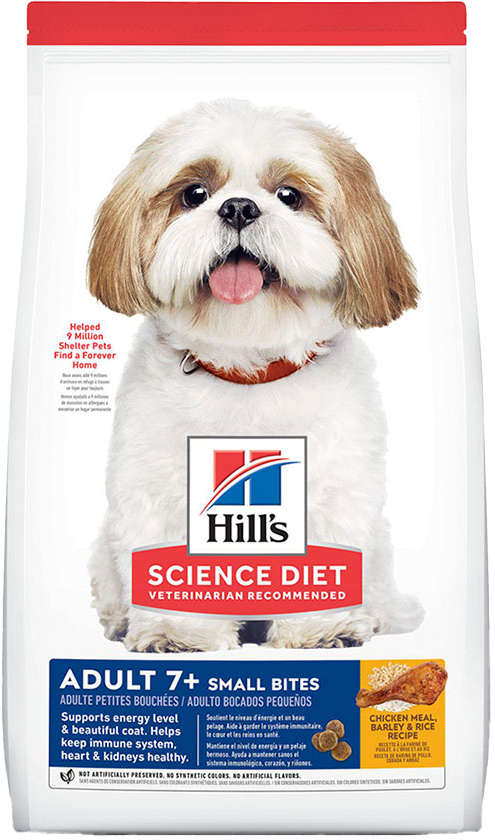 Ração Seca Hill's Science Diet Pedaços Pequenos para Cães Adultos 7+ Sênior - 6,8Kg