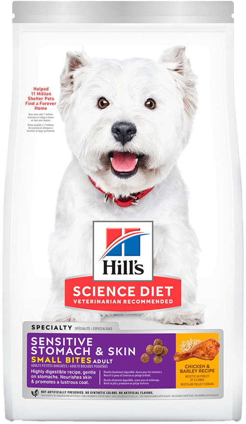 Ração Seca Hill's Pedaços Pequenos Pele Sensível para Cães Adultos - 1,8Kg