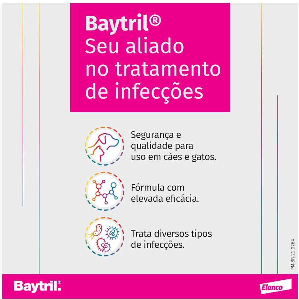 Antibiótico Elanco Baytril Flavour 150mg - 10 comprimidos