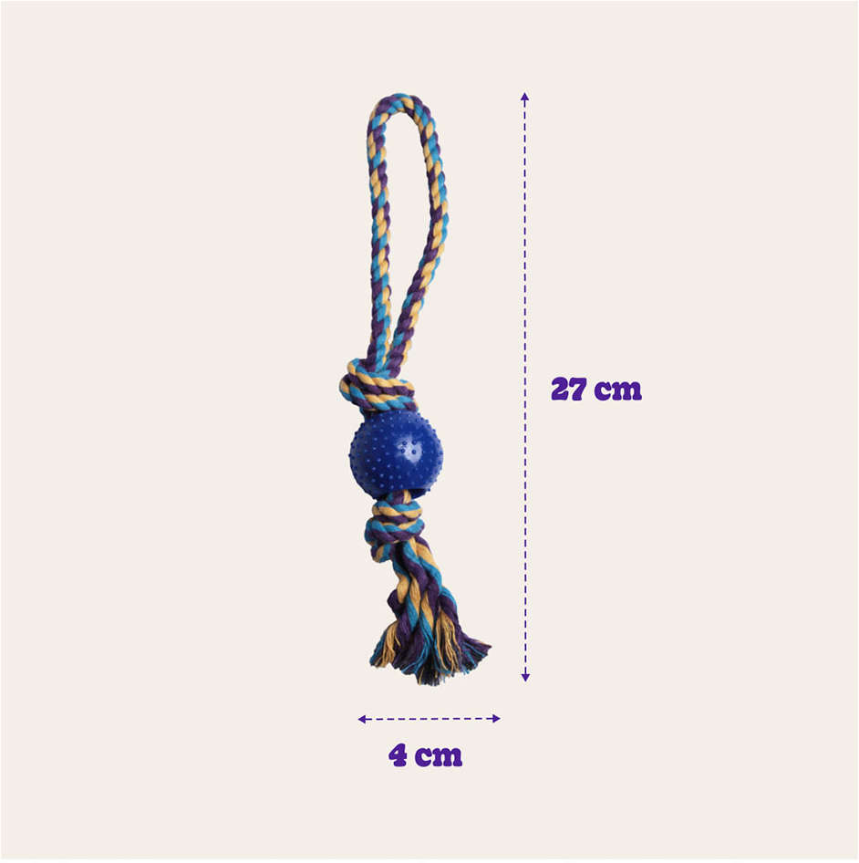 Brinquedo Kroco Mordedor Puxador Azul para Cães - Tam. Único
