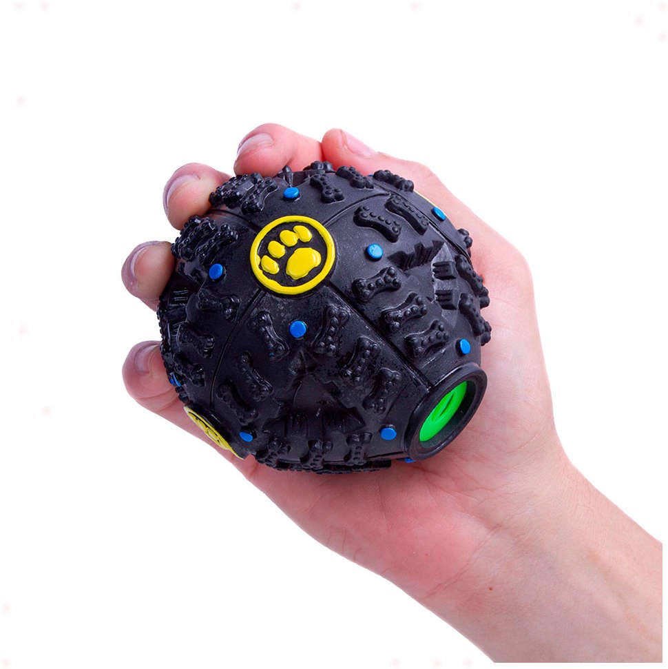 Brinquedo Kroco Bola Interativa Preto para Cães - Tam. M