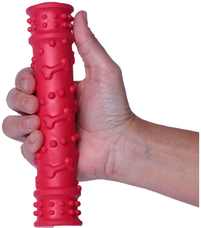 Brinquedo Kroco Mordedor Massageador Vermelho para Cães - Tam. Único