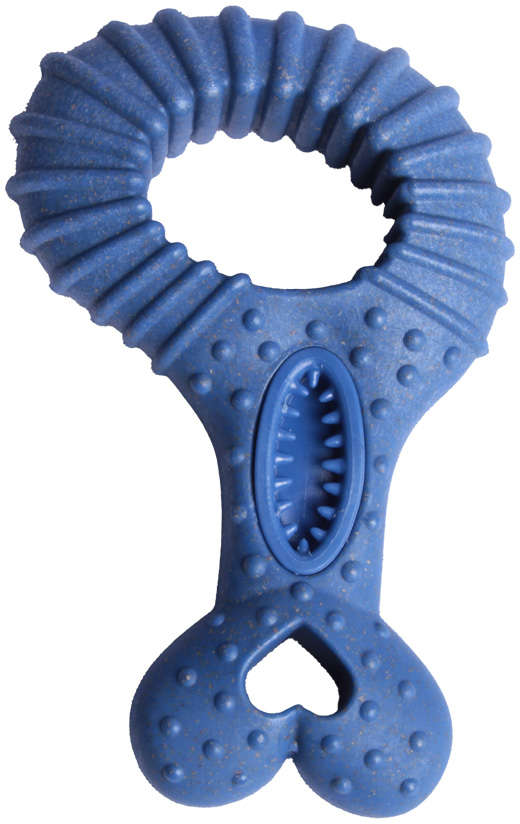 Mordedor Kroco Coxa Wood Texturizado Azul para Cães - Tam. Único