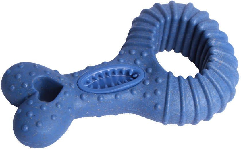 Mordedor Kroco Coxa Wood Texturizado Azul para Cães - Tam. Único