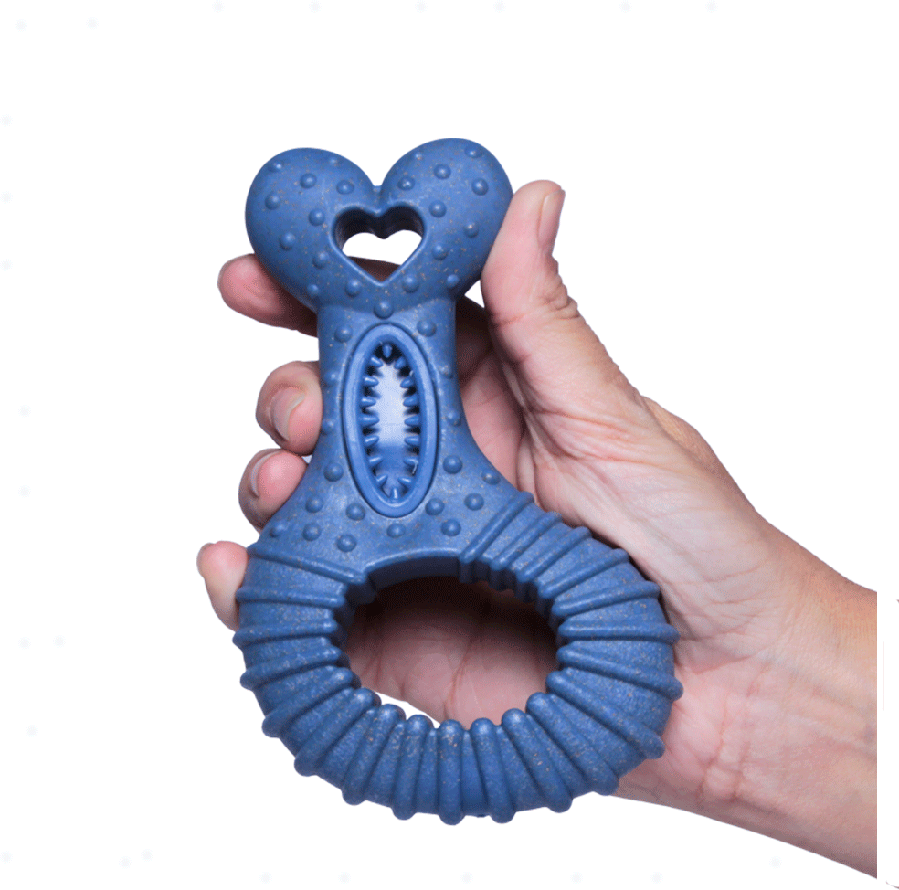 Mordedor Kroco Coxa Wood Texturizado Azul para Cães - Tam. Único