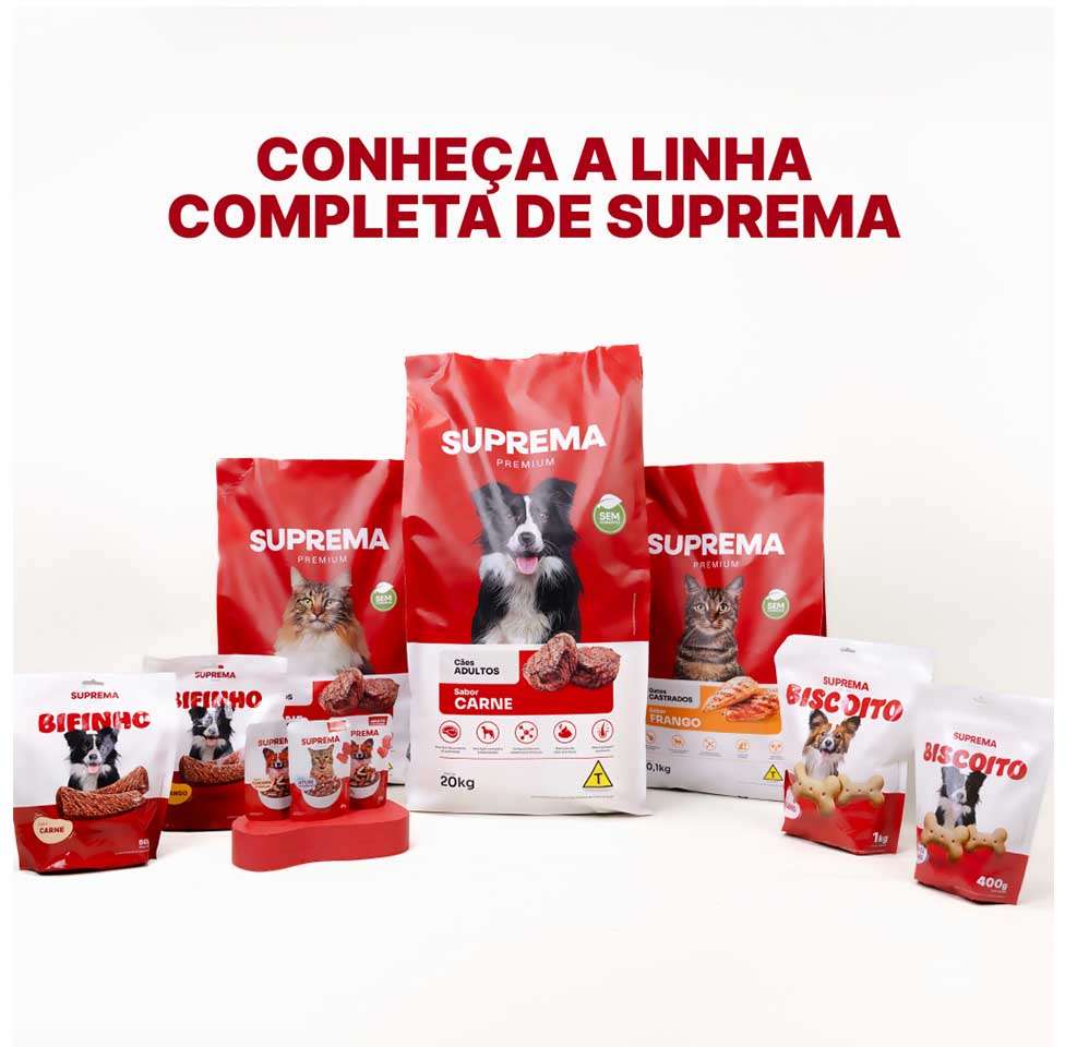Ração Suprema Sabor Carne para Cães Adultos - 20Kg