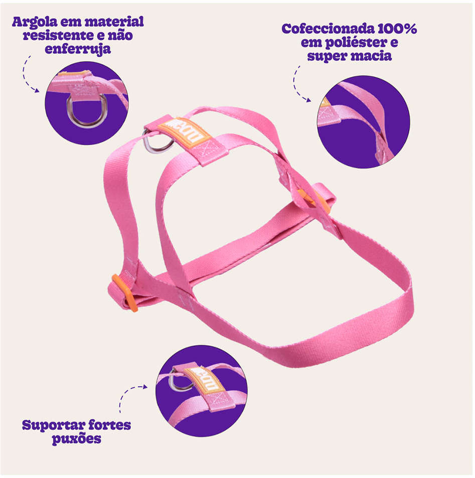 Peitoral Tradicional Meau Rosa - Tam. P