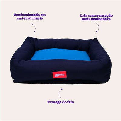 Cama Kroco Retangular Azul
