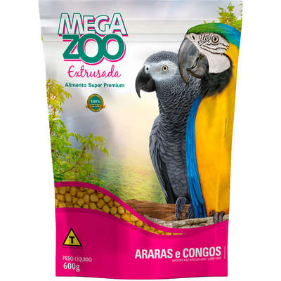 Ração Extrusada Megazoo para Araras e Congos