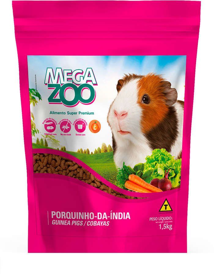 Ração Extrusada Megazoo para Porquinho da Índia Adulto - 1,2Kg
