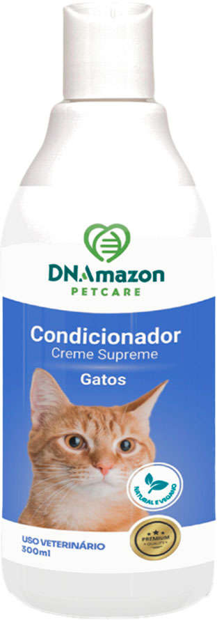 Condicionador DNAmazon Petcare Supreme Vegano para Gatos - 300 mL