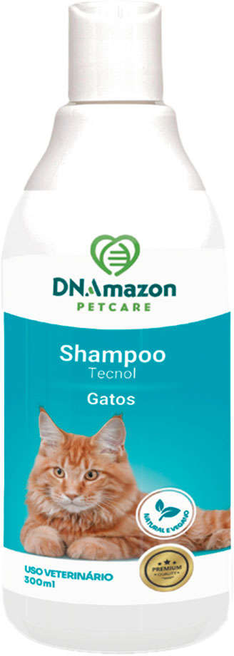 Shampoo DNAmazon Petcare Tecnol Vegano para Gatos - 300 mL
