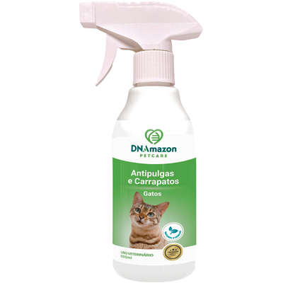 Spray Antipulgas e Carrapatos DNAmazon Petcare Vegano para Gatos