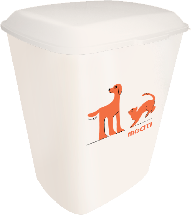 Porta Ração Meau Gelo para Cães e Gatos - 20Kg