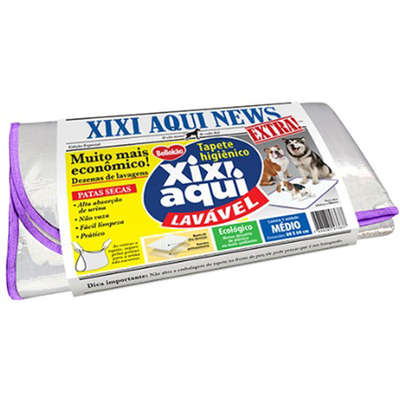 Tapete Higiênico Bellokão Lavável Xixi Aqui News para Cães