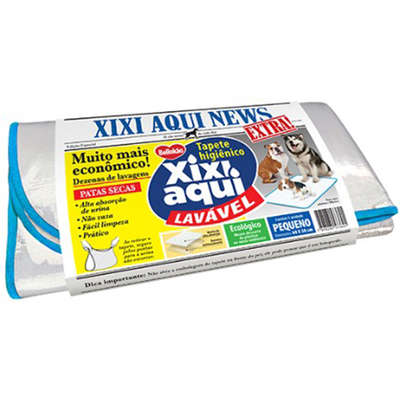 Tapete Higiênico Bellokão Lavável Xixi Aqui News para Cães