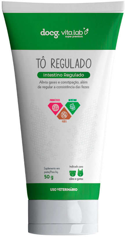Suplemento Docg. Tô Regulado Intestino Regulado em Pasta para Cães e Gatos - 50 g
