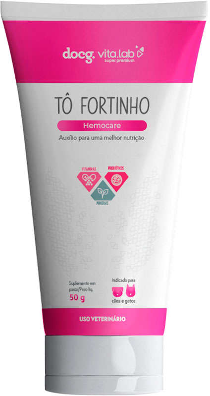 Suplemento Docg. Tô Fortinho Hemocare em Pasta para Cães e Gatos - 50 g