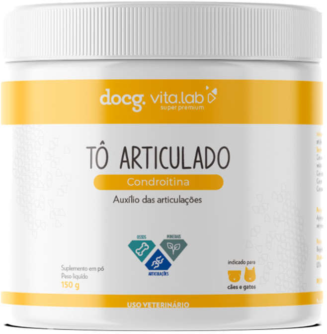 Suplemento Docg. Tô Articulado Condroitina em Pó para Cães e Gatos - 150 g