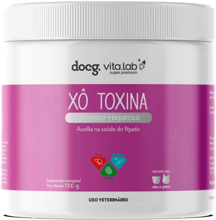 Suplemento Docg. Xô Toxina Função Hepática Petisco para Cães e Gatos - 150 g