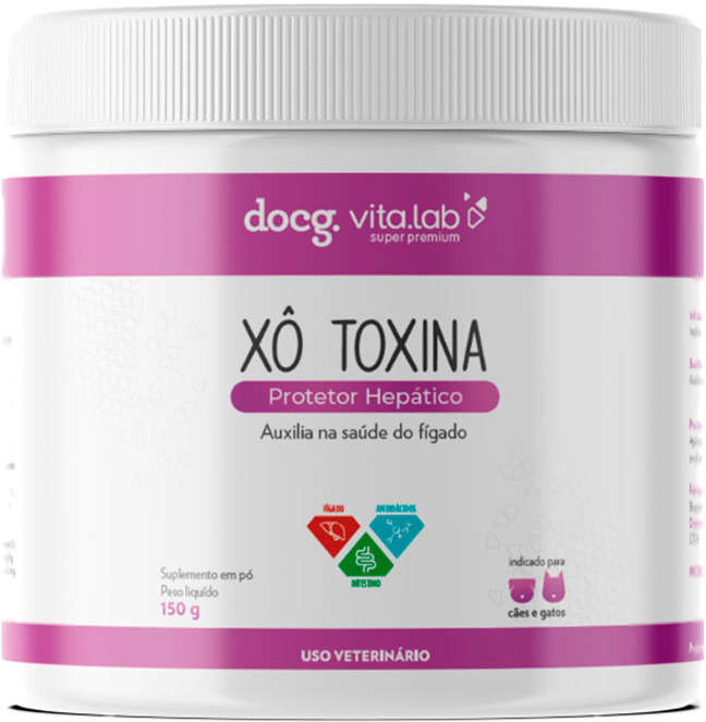 Suplemento Docg. Xô Toxina Função Hepática em Pó para Cães e Gatos - 150 g