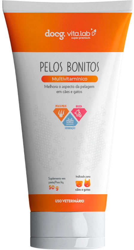 Suplemento Docg. Multivitamínico Pelos Bonitos em Pasta para Cães e Gatos - 50 g