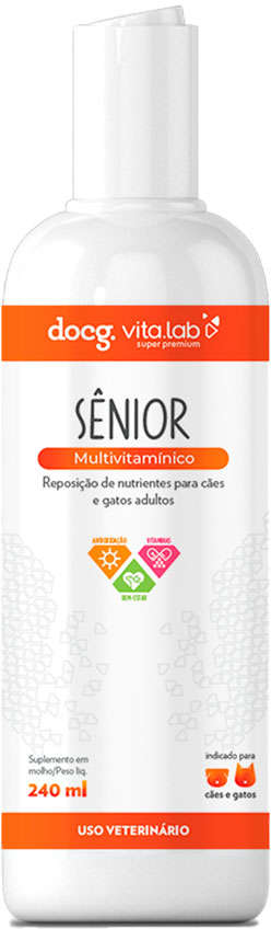 Suplemento Docg. Multivitamínico Sênior em Molho para Cães e Gatos - 240 mL