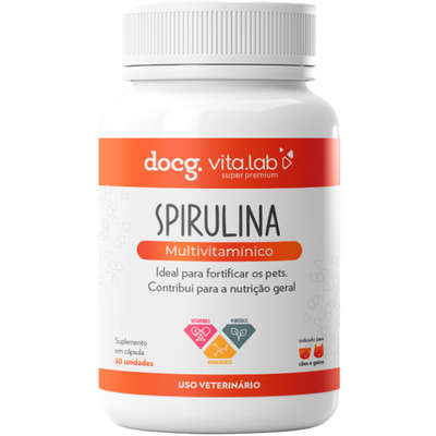 Suplemento Docg. Multivitamínico Spirulina em Cápsula para Cães e Gatos