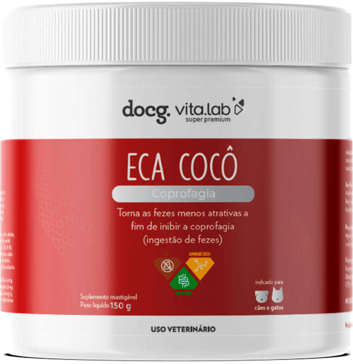 Suplemento Docg. Eca Cocô Coprofagia Petisco para Cães e Gatos - 150 g