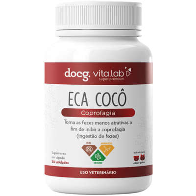 Suplemento Docg. Eca Cocô Coprofagia em Cápsula para Cães e Gatos