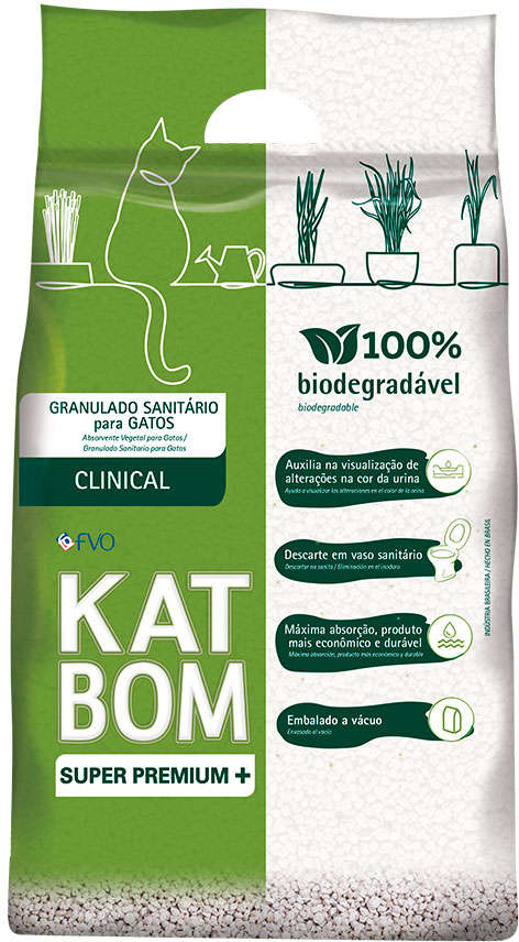Granulado Sanitário Katbom Clinical para Gatos - 3Kg