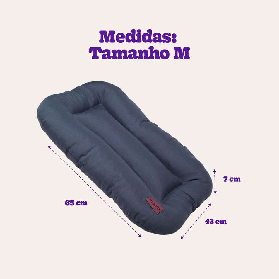 Almofada Retangular Meau Cinza - Tam. M