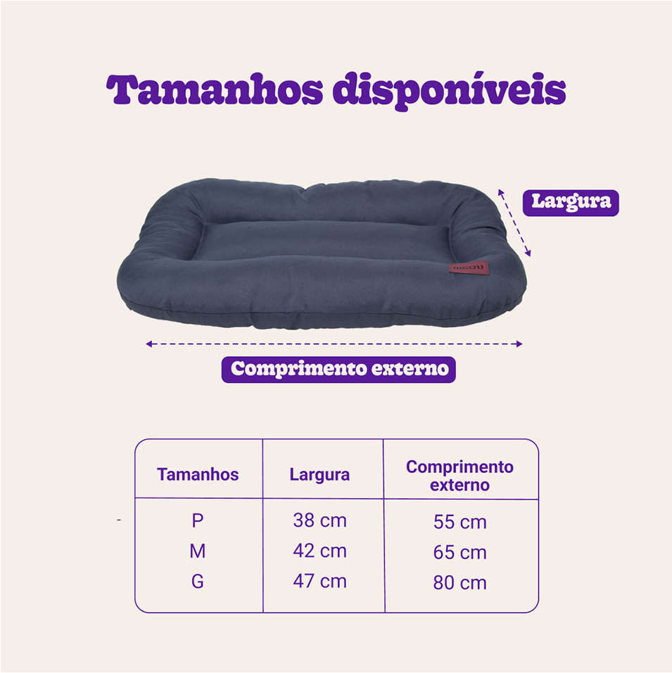 Almofada Retangular Meau Cinza - Tam. G